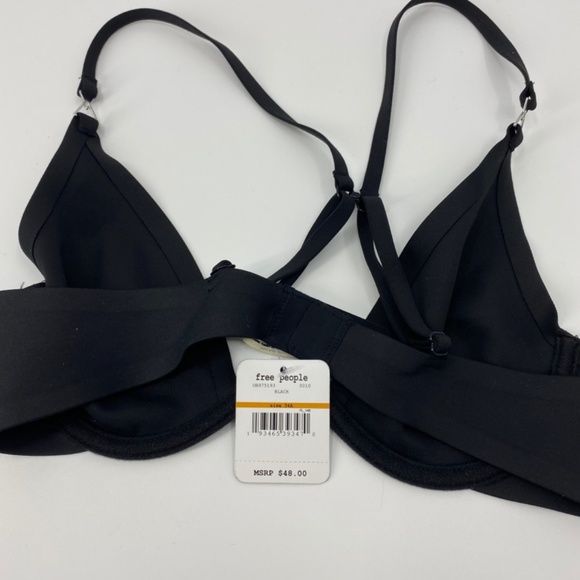 Free People Black Ari Underwire Bra 34A New with Tag - Picture 14 of 16